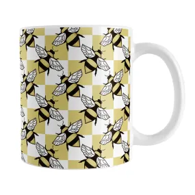 Yellow Checkered Bee Mug