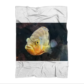 Yellow Orange Fish Sublimation Throw Blanket