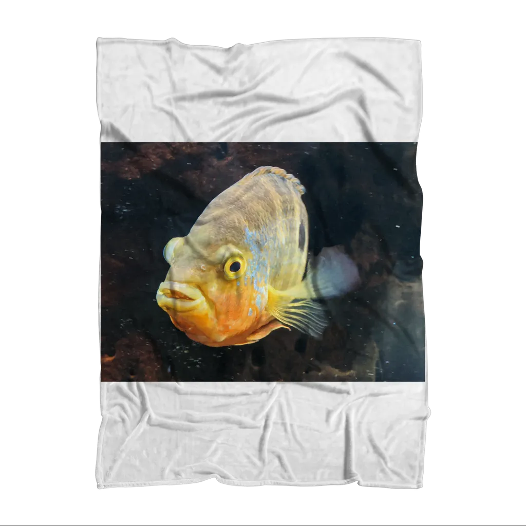 Yellow Orange Fish Sublimation Throw Blanket